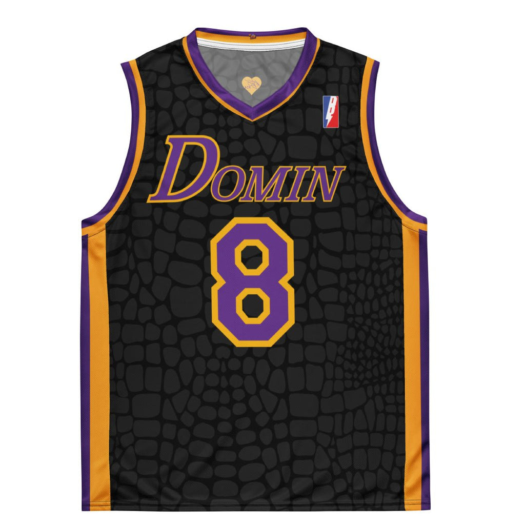 Black Mamba "Domin8 24/7" Basketball Jersey - Sneaker Tees to match Air Jordan Sneakers