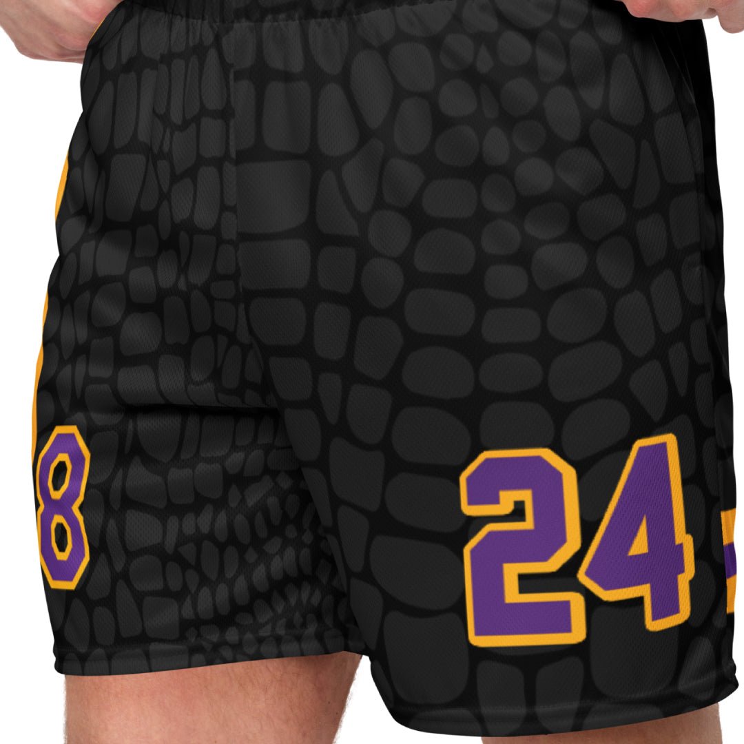 Black Mamba "Domin8 24/7" Basketball Mesh Shorts - Sneaker Tees to match Air Jordan Sneakers