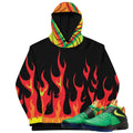 KD Weatherman "Fire & Rain" Hoodie - Sneaker Tees to match Air Jordan Sneakers