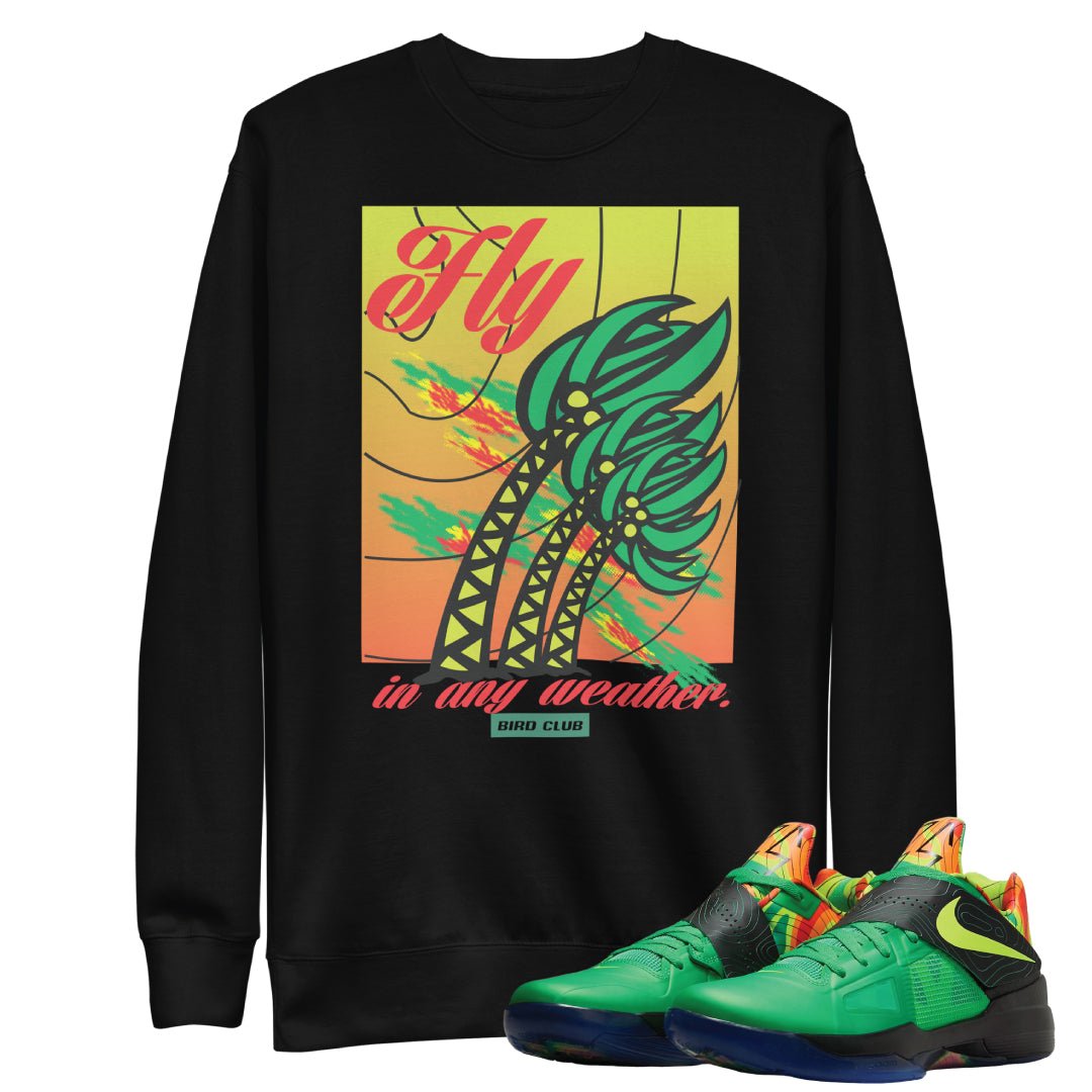 KD Weatherman "Fly in any weather" Sweatshirt - Sneaker Tees to match Air Jordan Sneakers