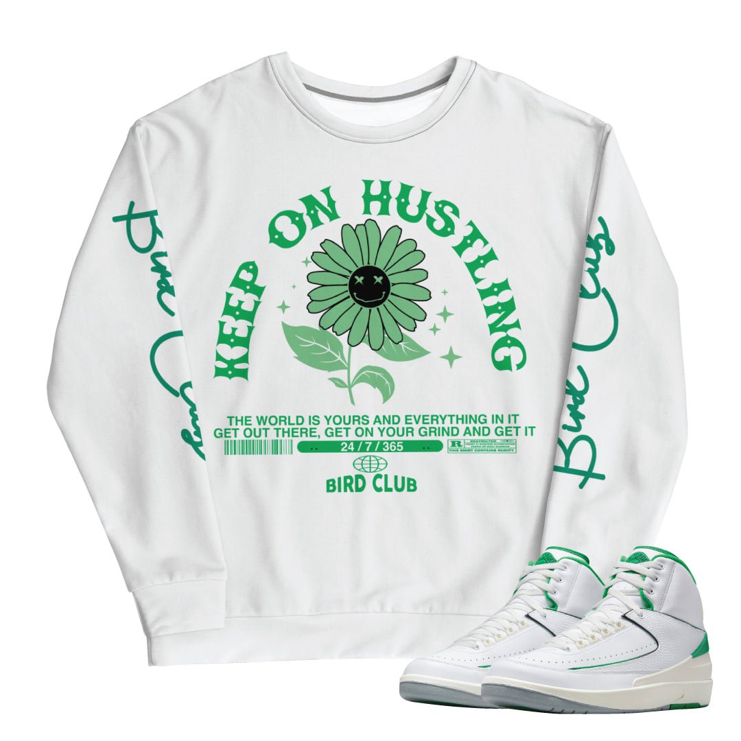Retro 2 Lucky Green Sweatshirt - Sneaker Tees to match Air Jordan Sneakers
