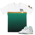 Retro 2 Lucky Green All Over Shirt - Sneaker Tees to match Air Jordan Sneakers