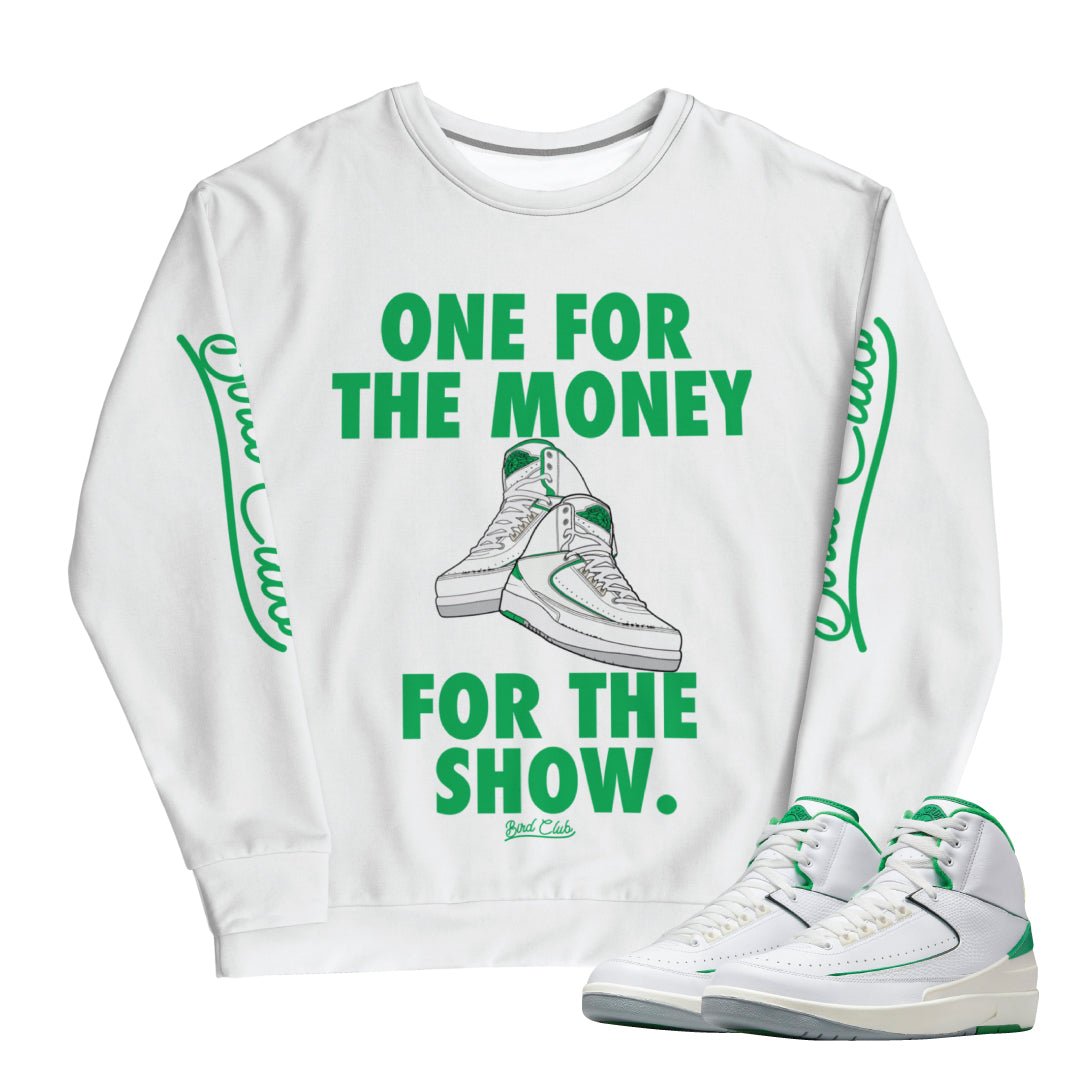 Retro 2 Lucky Green Sweatshirt - Sneaker Tees to match Air Jordan Sneakers
