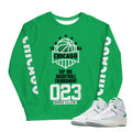 Retro 2 Lucky Green Sweatshirt - Sneaker Tees to match Air Jordan Sneakers