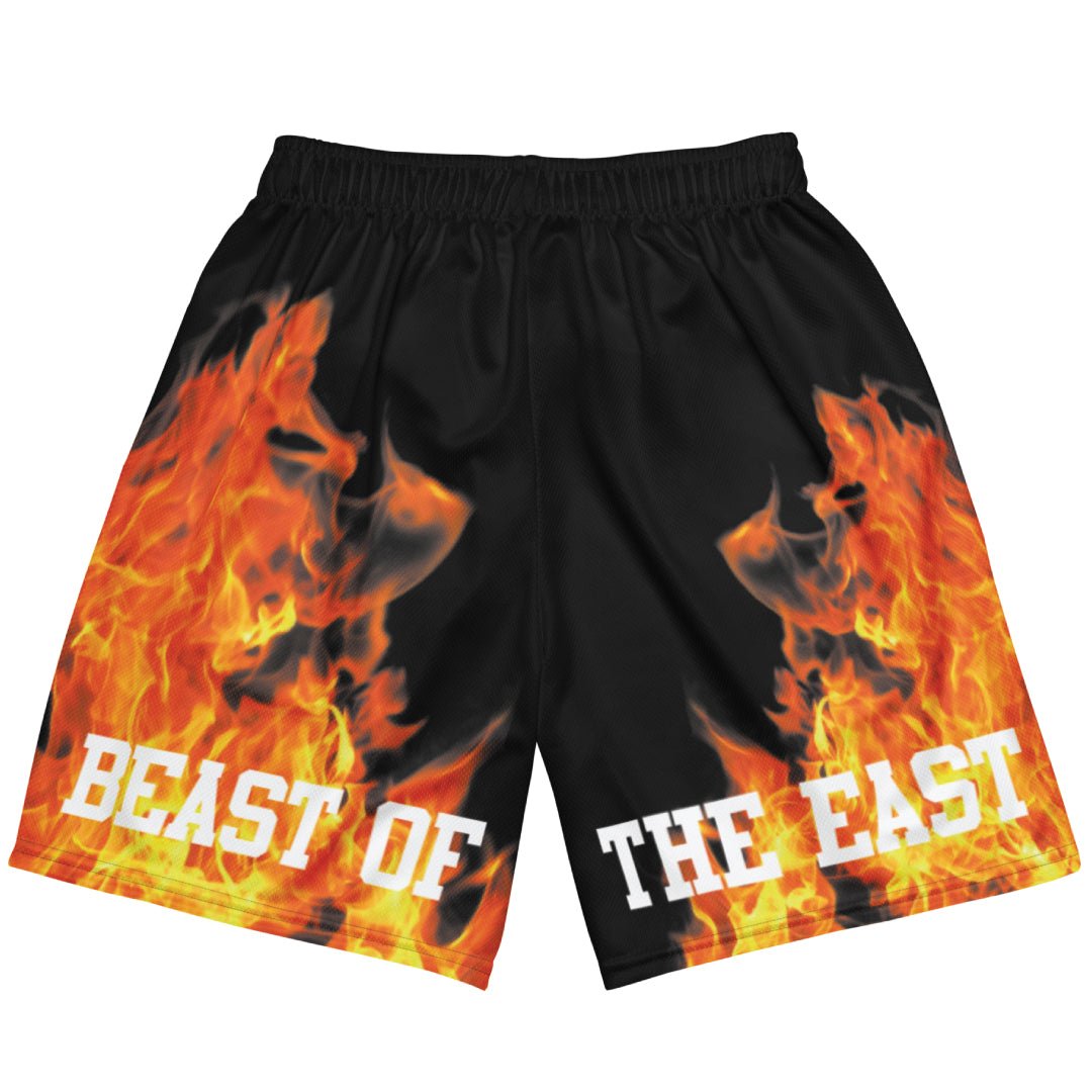 MIAMI FLAMES HEAT MESH SHORTS - Sneaker Tees to match Air Jordan Sneakers