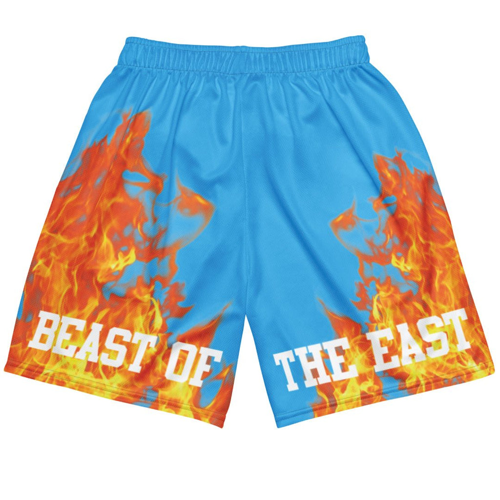 MIAMI FLAMES HEAT MESH SHORTS - Sneaker Tees to match Air Jordan Sneakers