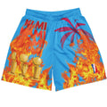 MIAMI FLAMES HEAT MESH SHORTS - Sneaker Tees to match Air Jordan Sneakers