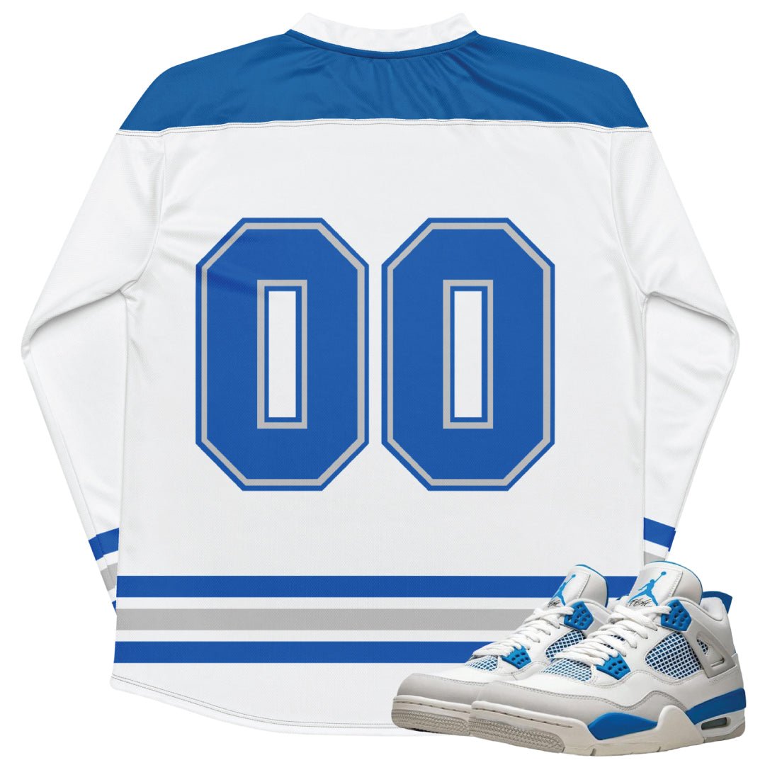 Retro 4 Military Blue Hockey-Style Jersey
