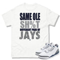 Retro 3 Midnight Navy Cement "Same Ole" Shirt - Sneaker Tees to match Air Jordan Sneakers