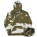 RETRO 4 CRAFT "MEDIUM OLIVE" HOODIE - Sneaker Tees to match Air Jordan Sneakers