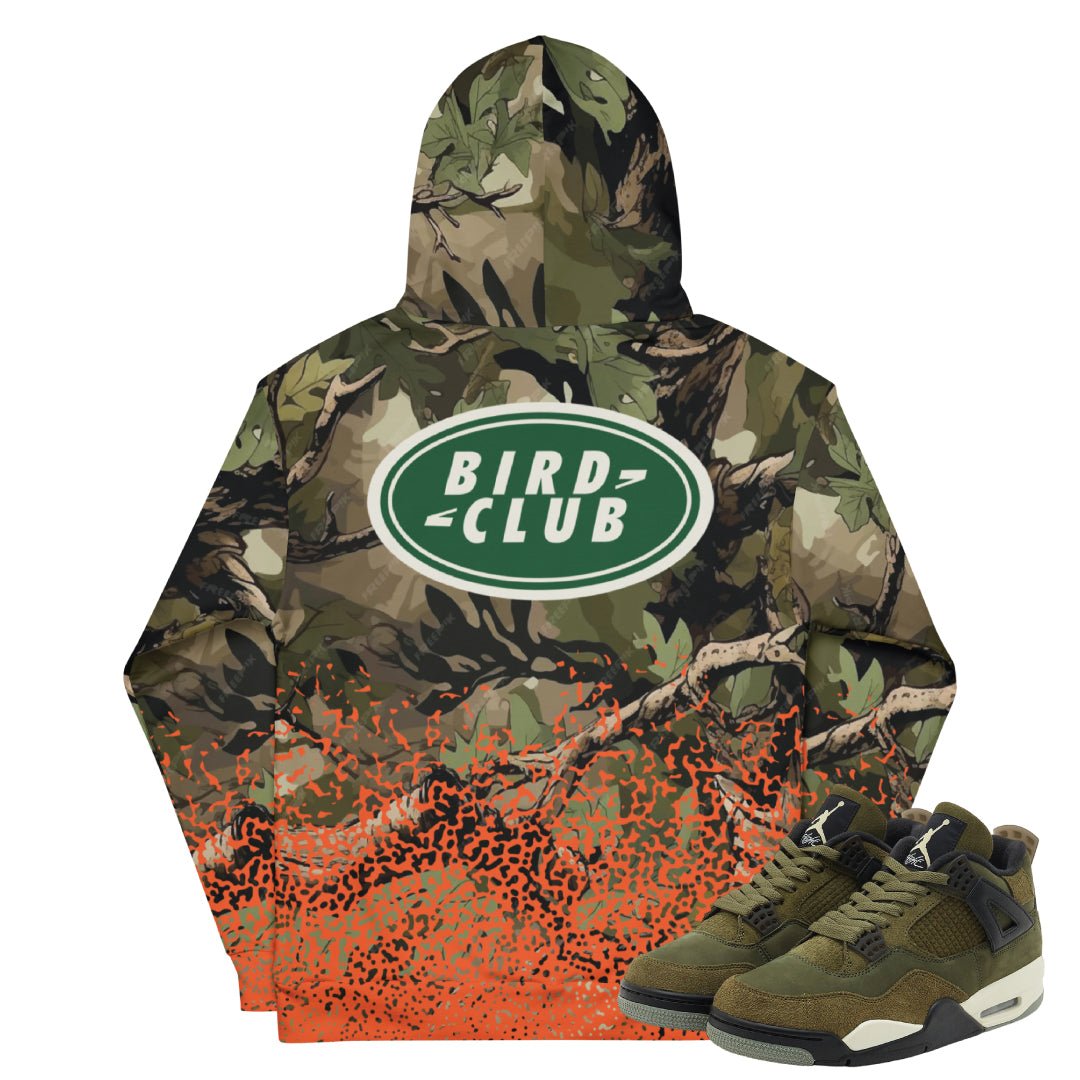 RETRO 4 CRAFT "MEDIUM OLIVE" HOODIE - Sneaker Tees to match Air Jordan Sneakers