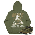 RETRO 4 CRAFT "WORLDWIDE" HOODIE - Sneaker Tees to match Air Jordan Sneakers