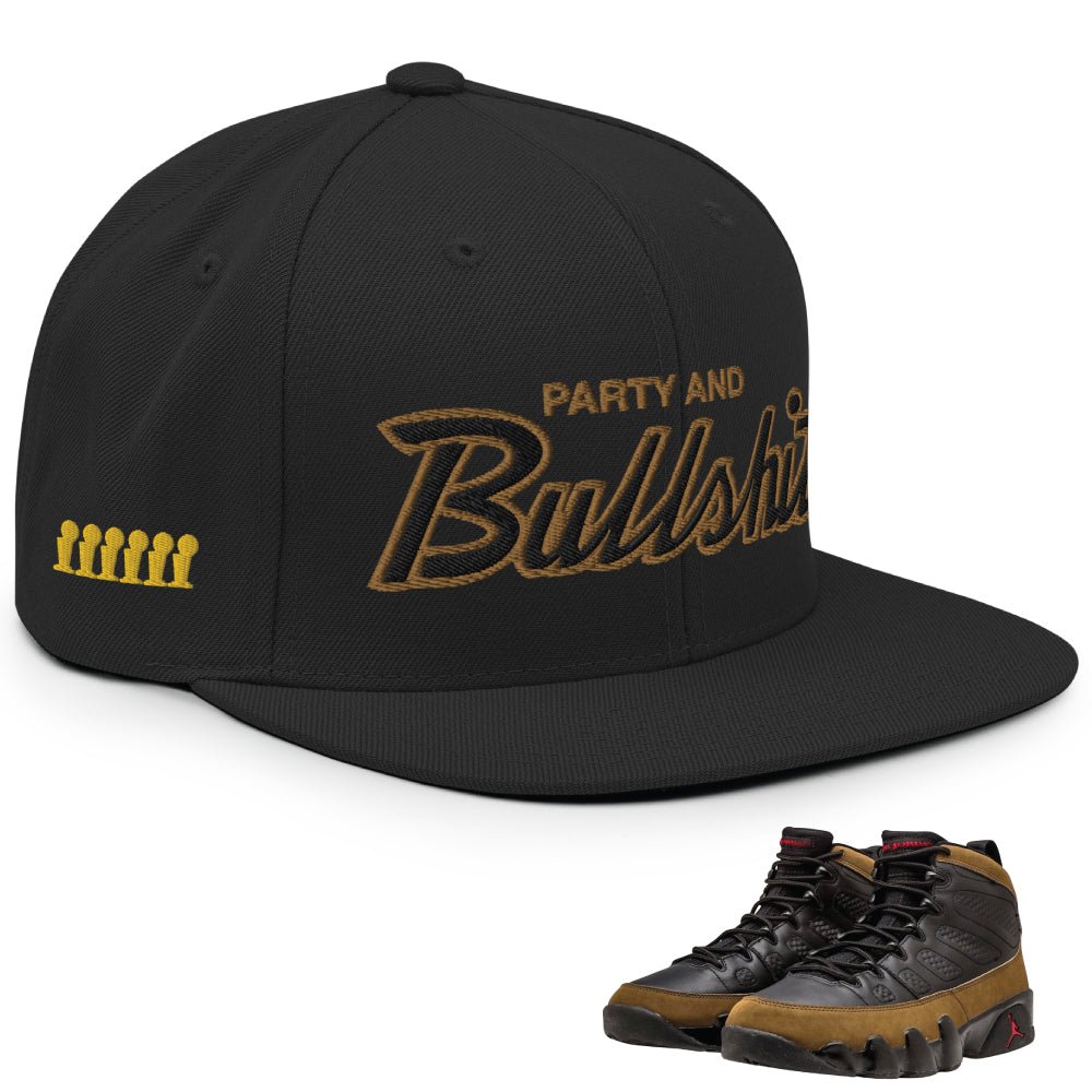 Retro 9 Olive Bulls Party Hat