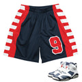 Retro 6 Olympic Dream Team #9 Classic Mesh Shorts