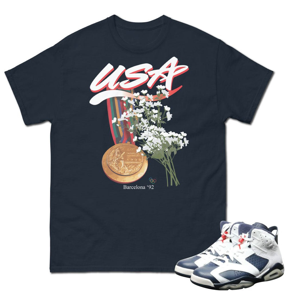 Retro 6 Olympic Ceremony Flowers Shirt