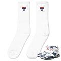 Retro 6 Olympic Dream Team Embroidered Socks
