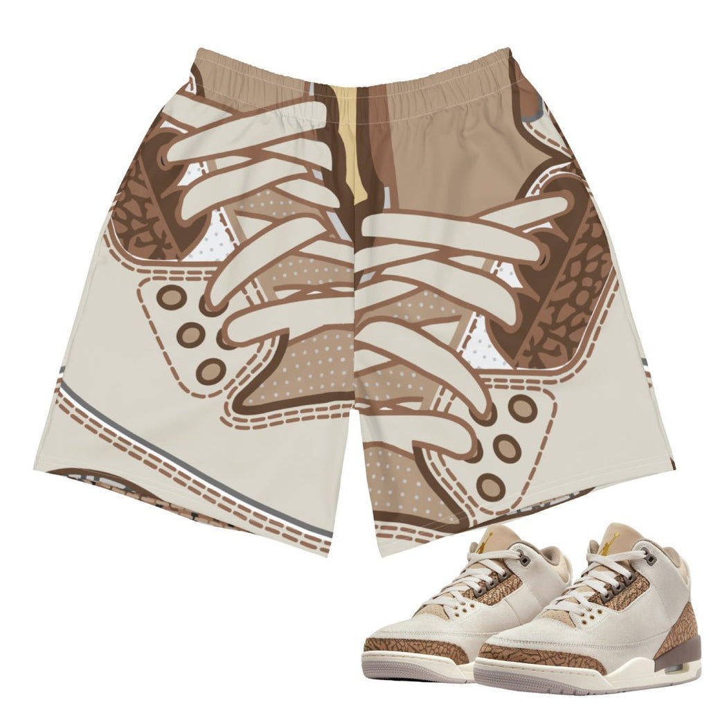 Retro 3 "Orewood Palomino" Athletic Shorts - Sneaker Tees to match Air Jordan Sneakers
