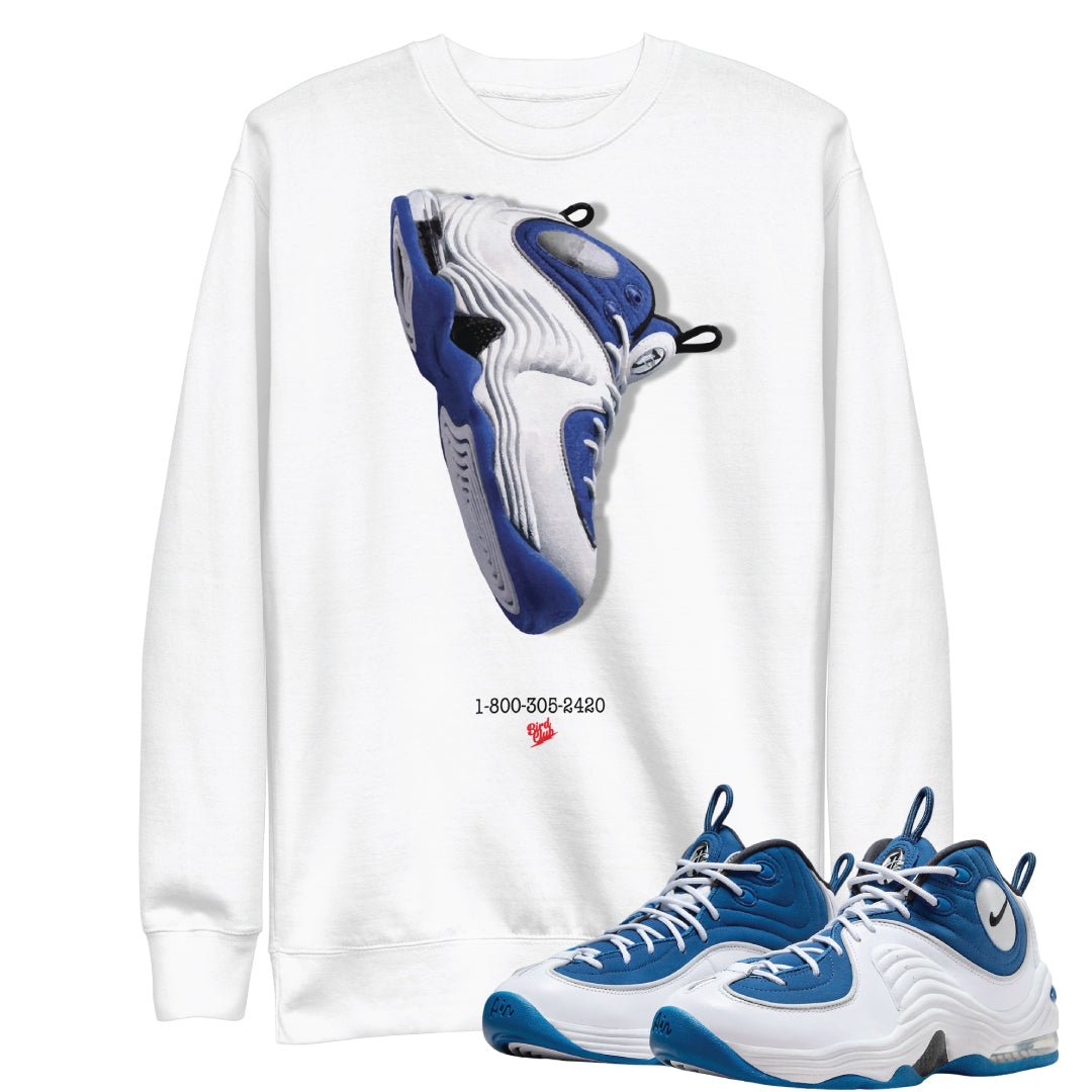 Air Penny 2 Atlantic Blue "Penny Ad" Sweatshirt - Sneaker Tees to match Air Jordan Sneakers
