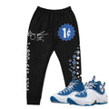 Air Penny 2 Atlantic Blue Joggers - Sneaker Tees to match Air Jordan Sneakers