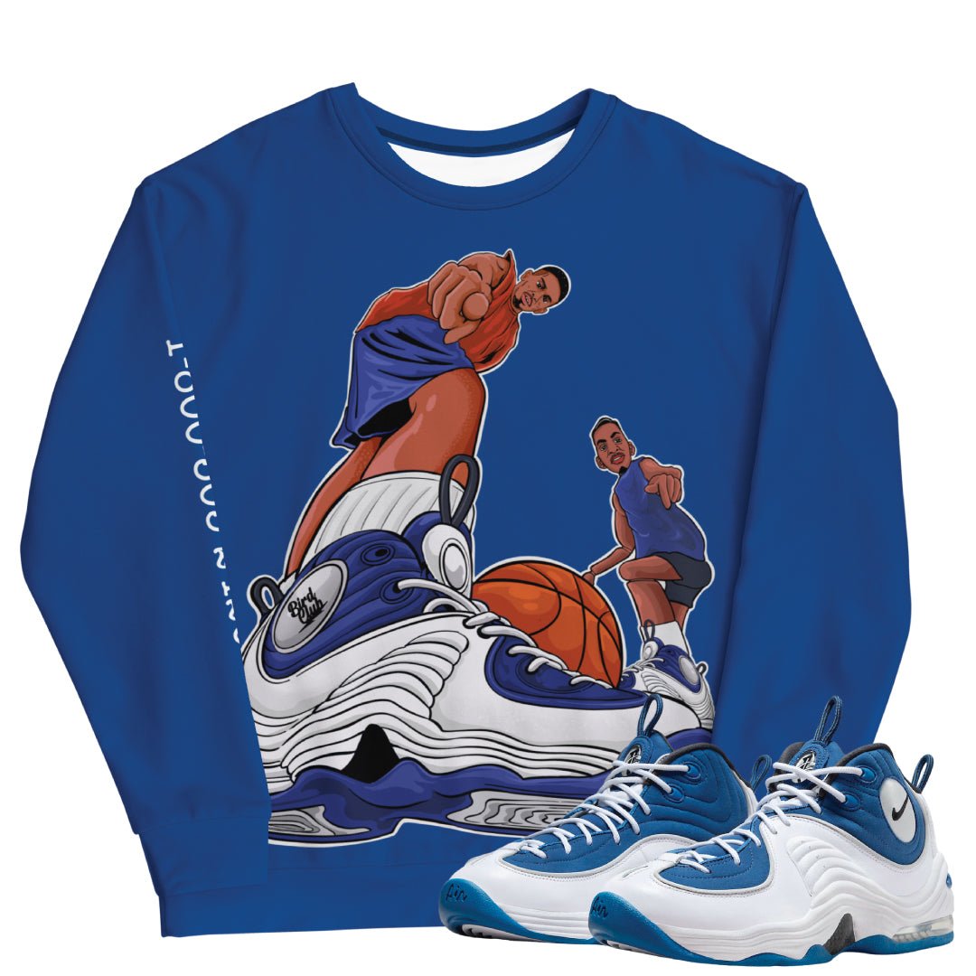 Air Penny 2 Atlantic Blue "Poster" Sweatshirt - Sneaker Tees to match Air Jordan Sneakers
