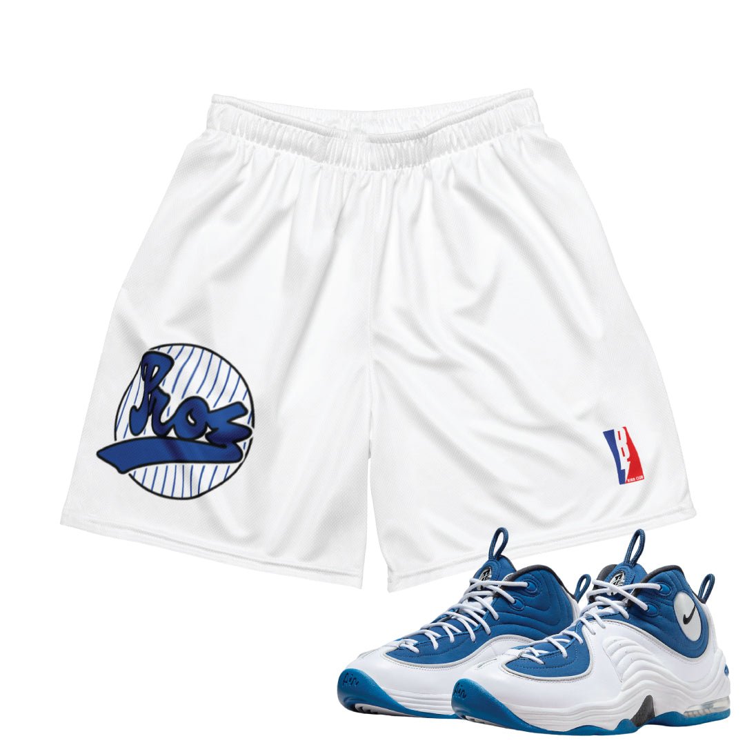 Air Penny 2 Atlantic Blue Pros Mesh Shorts - Sneaker Tees to match Air Jordan Sneakers