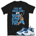 Air Penny 2 Atlantic Blue "Uncle Sam" Shirt - Sneaker Tees to match Air Jordan Sneakers