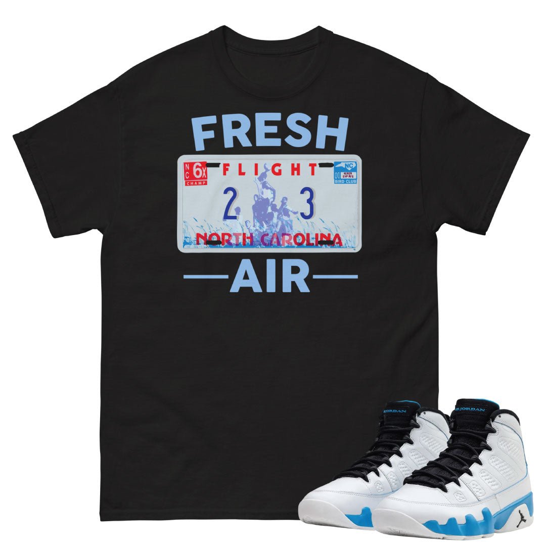 Retro 9 Powder Blue Fresh Air Shirt - Sneaker Tees to match Air Jordan Sneakers