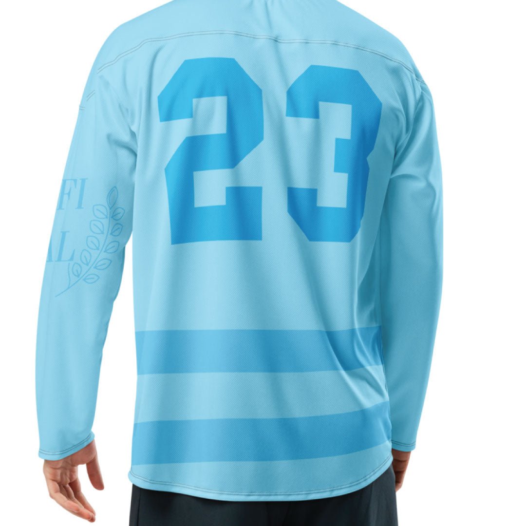 Retro 9 Powder Blue Hockey Jersey