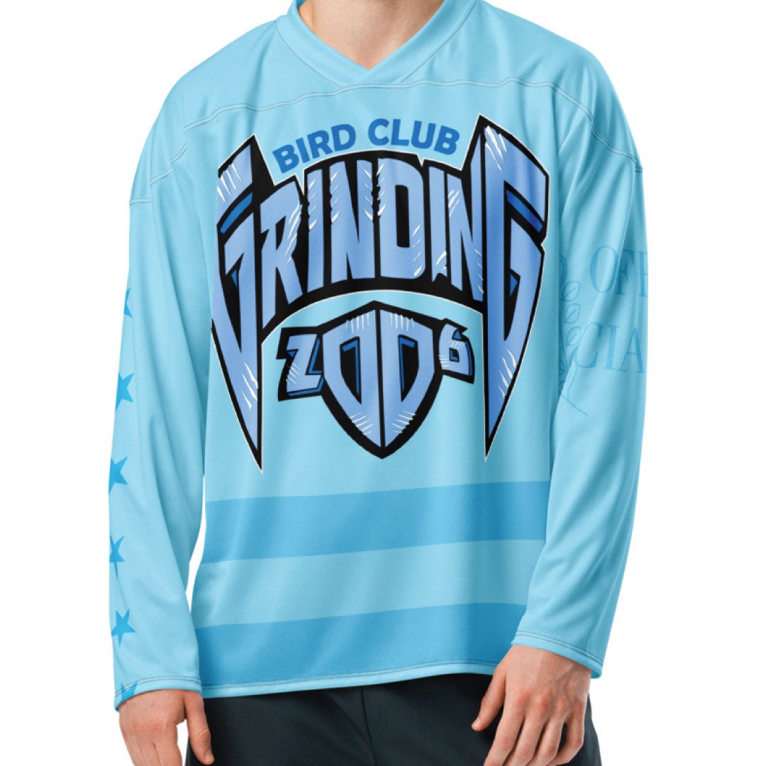Retro 9 Powder Blue Hockey Jersey