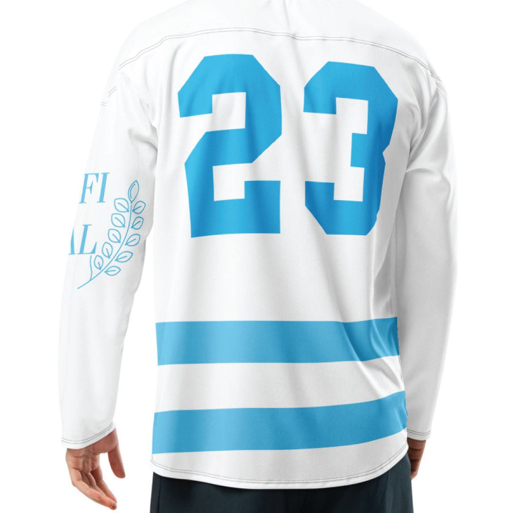 Retro 9 Powder Blue Hockey Jersey