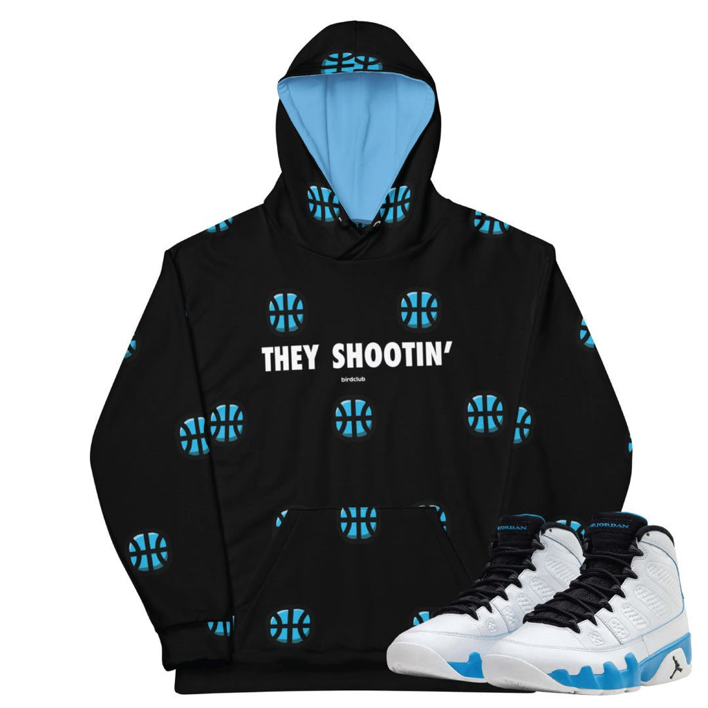 Retro 9 Powder Blue They Shootin' Hoodie