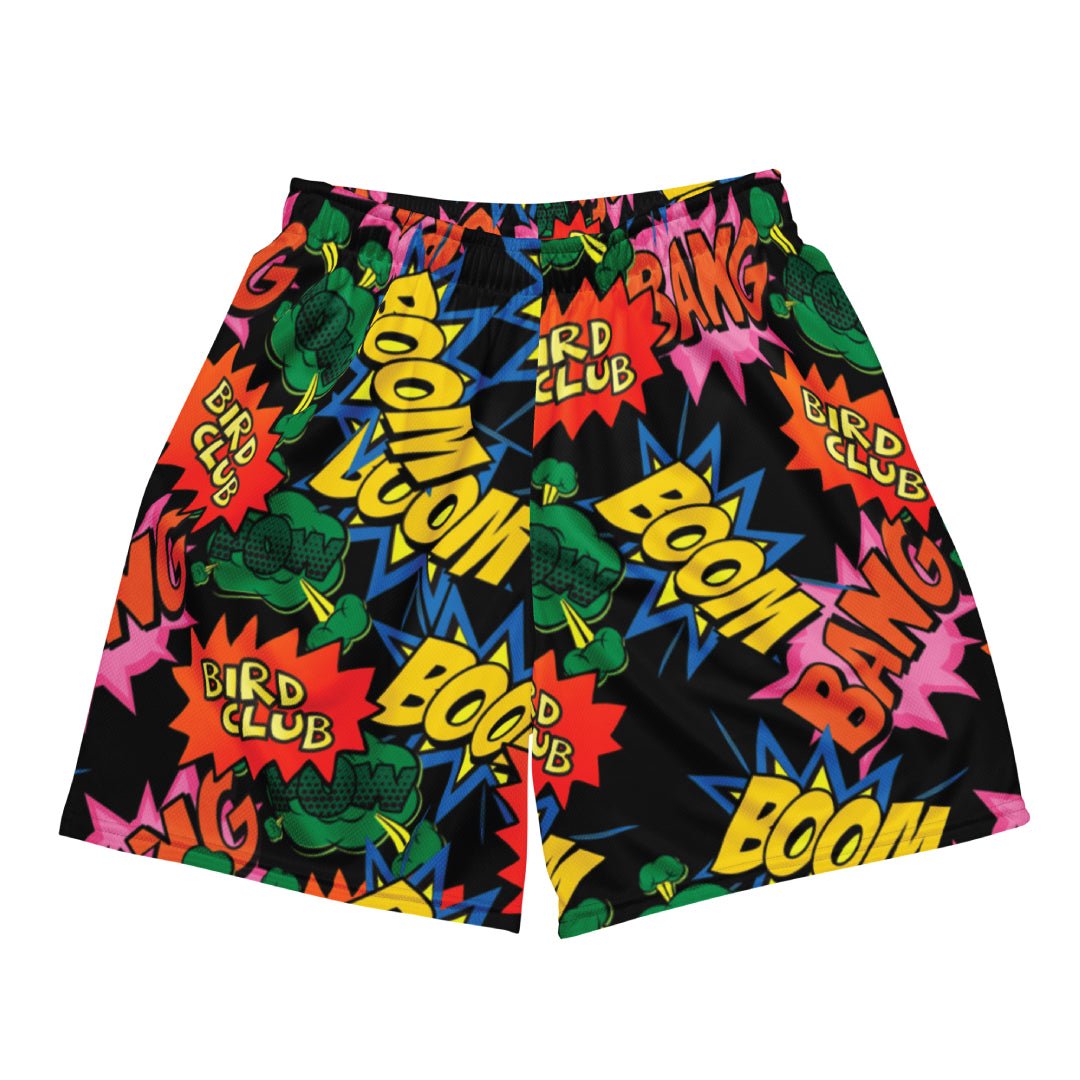 Power Puff Comic Boom Mesh Shorts - Sneaker Tees to match Air Jordan Sneakers