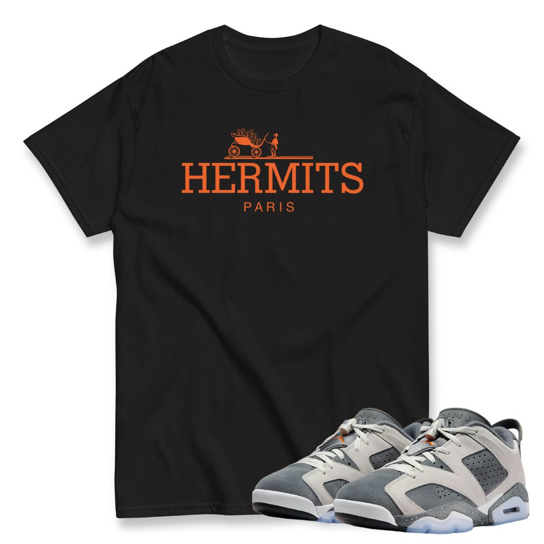 Retro 6 PSG Cement Grey Loner Hermits shirt - Sneaker Tees to match Air Jordan Sneakers