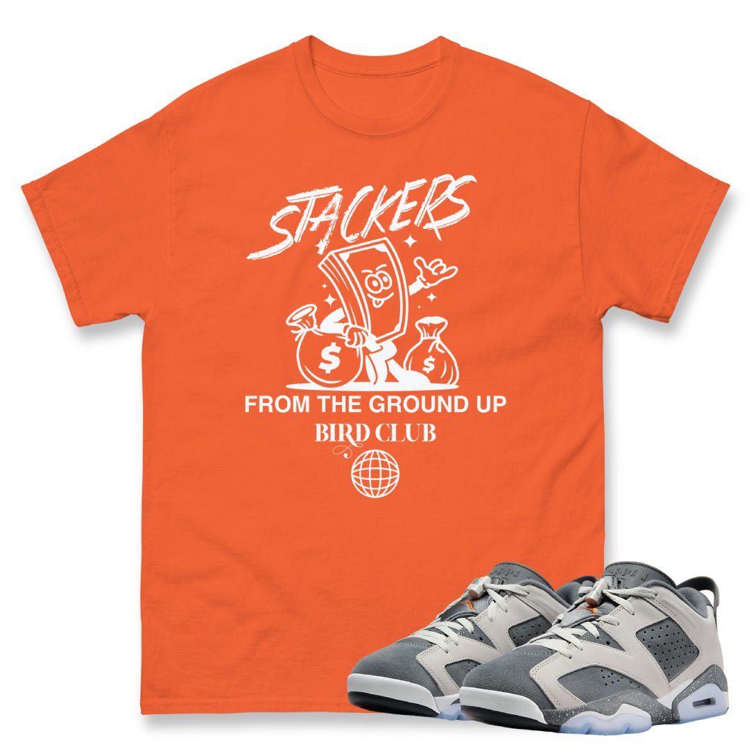 Retro 6 PSG Cement Grey Stackers shirt - Sneaker Tees to match Air Jordan Sneakers