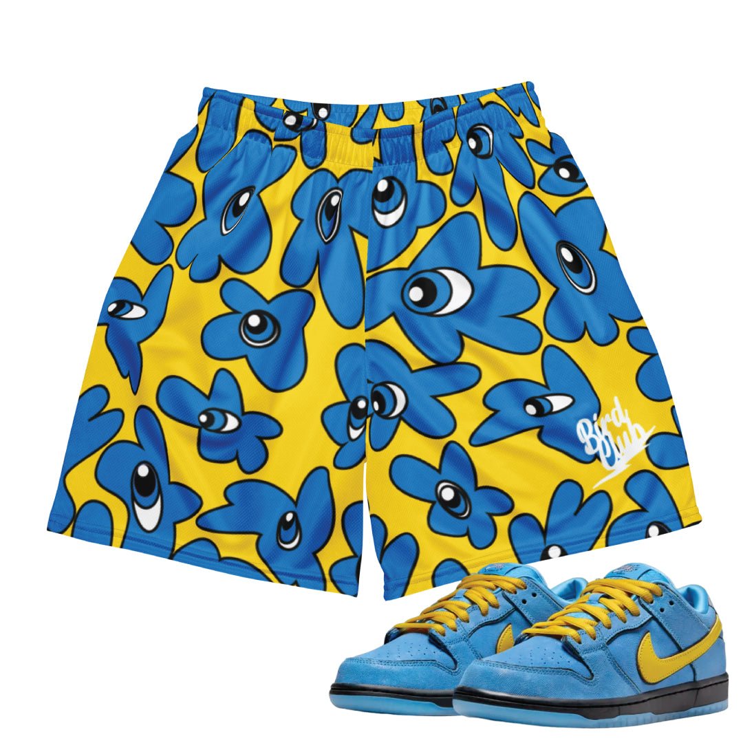 Power Puff Flower Bubbles Mesh Shorts - Sneaker Tees to match Air Jordan Sneakers