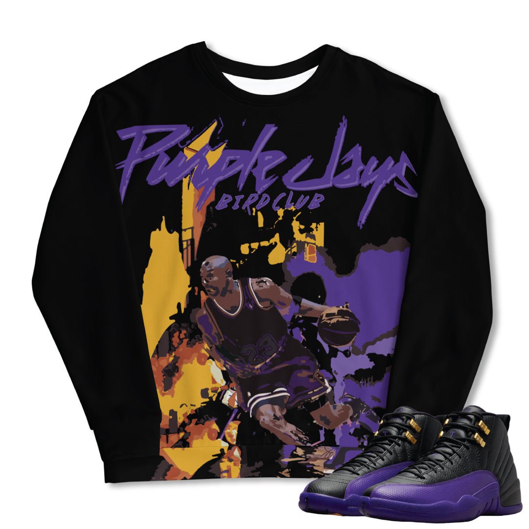 RETRO 12 FIELD PURPLE "Purple Jays" Sweatshirt - Sneaker Tees to match Air Jordan Sneakers