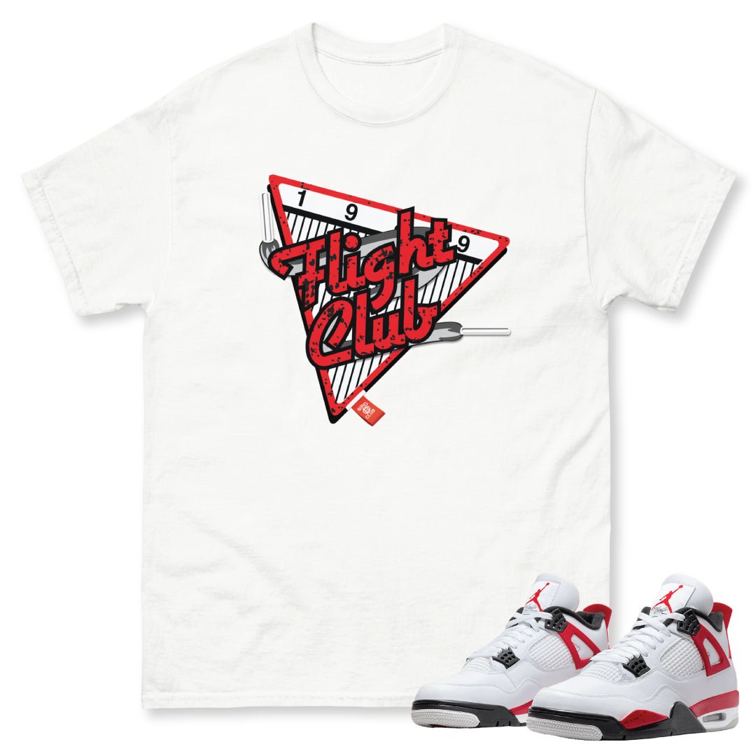 Retro 4 "Red Cement" Flight Club Shirt - Sneaker Tees to match Air Jordan Sneakers