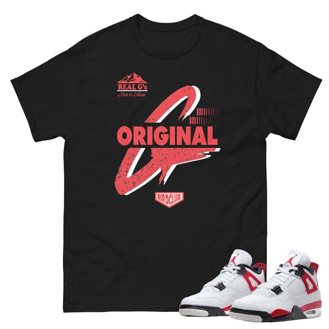 Retro 4 "Red Cement" Real G Shirt - Sneaker Tees to match Air Jordan Sneakers
