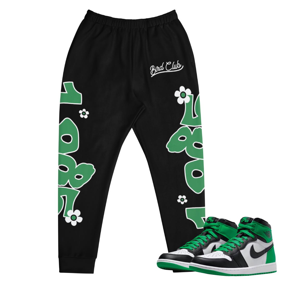 Retro 1 Lucky Green 1985 Joggers - Sneaker Tees to match Air Jordan Sneakers
