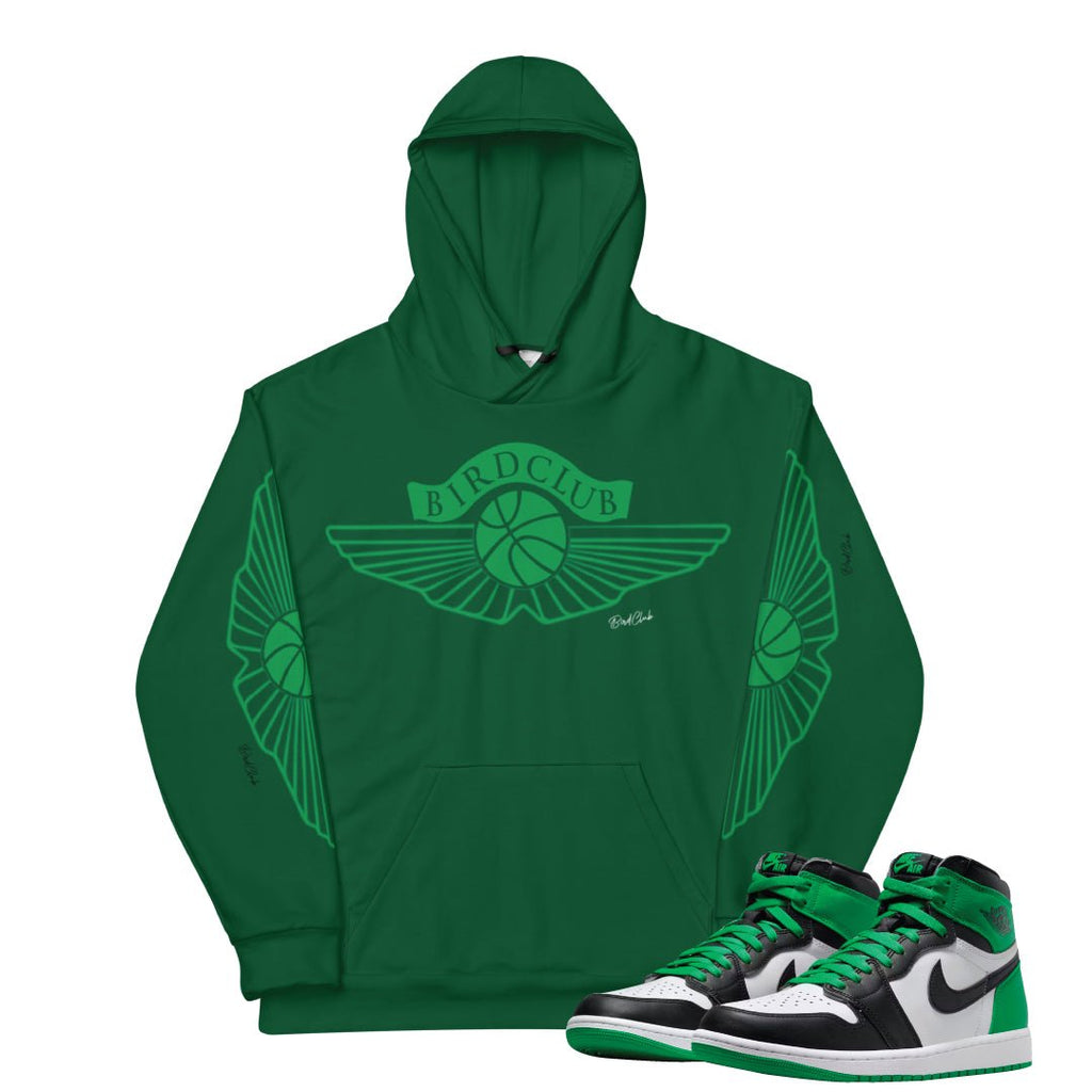 Retro 1 Lucky Green Wings Sweatshirt - Sneaker Tees to match Air Jordan Sneakers