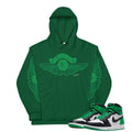 Retro 1 Lucky Green Wings Sweatshirt - Sneaker Tees to match Air Jordan Sneakers