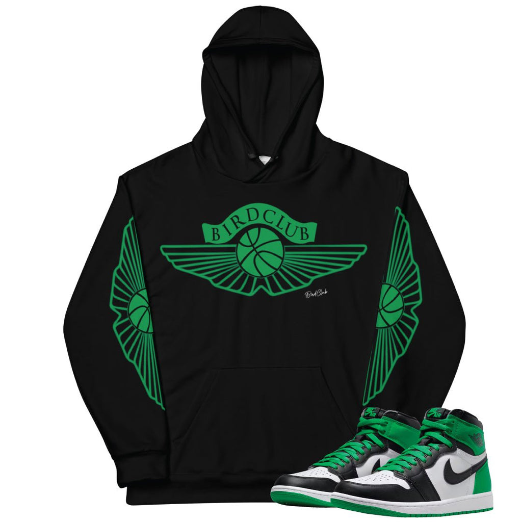 Retro 1 Lucky Green Wings Sweatshirt - Sneaker Tees to match Air Jordan Sneakers