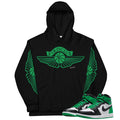 Retro 1 Lucky Green Wings Sweatshirt - Sneaker Tees to match Air Jordan Sneakers