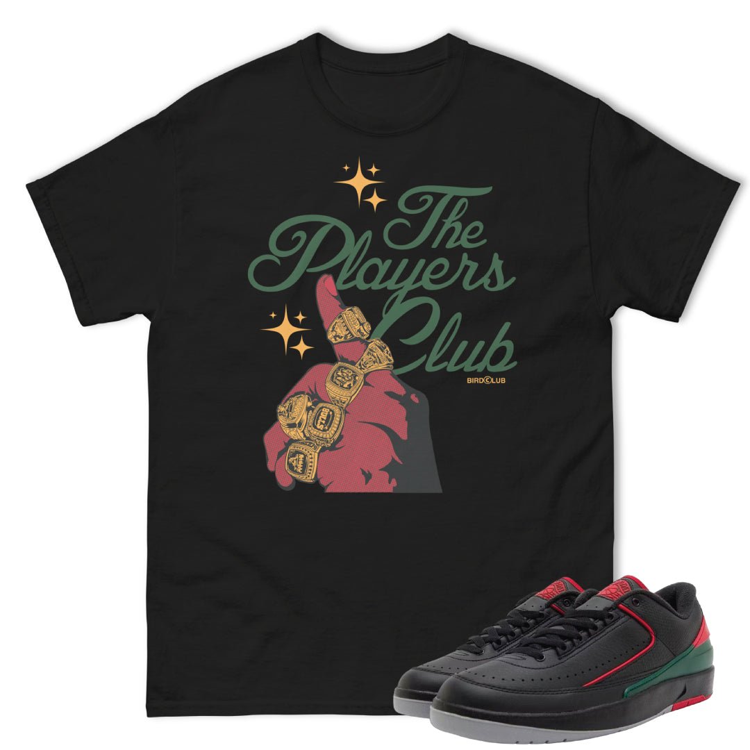Retro 2 Low Christmas Gucci Player's Club Shirt - Sneaker Tees to match Air Jordan Sneakers