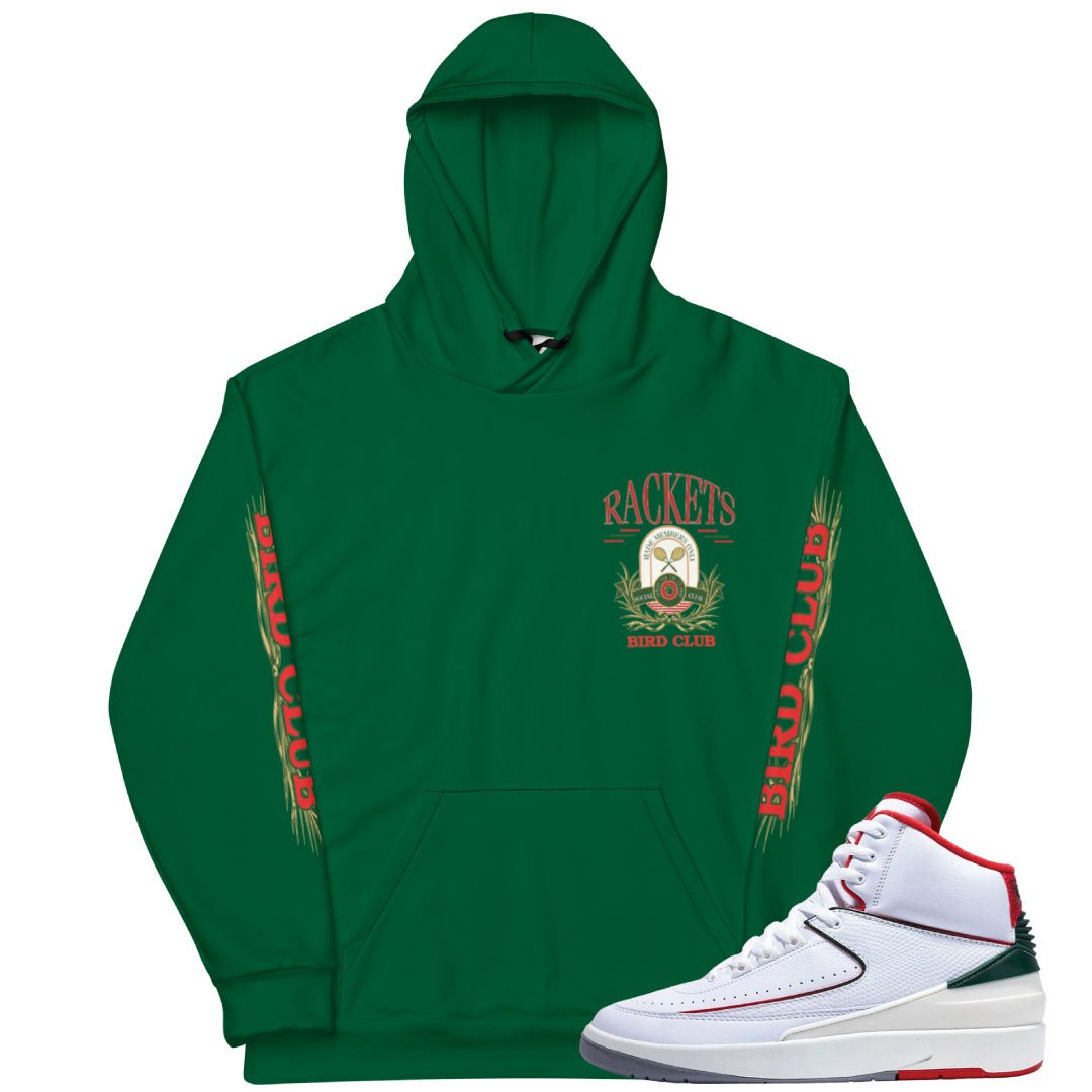 Retro 2 "Origins" Italy Rackets Hoodie - Sneaker Tees to match Air Jordan Sneakers