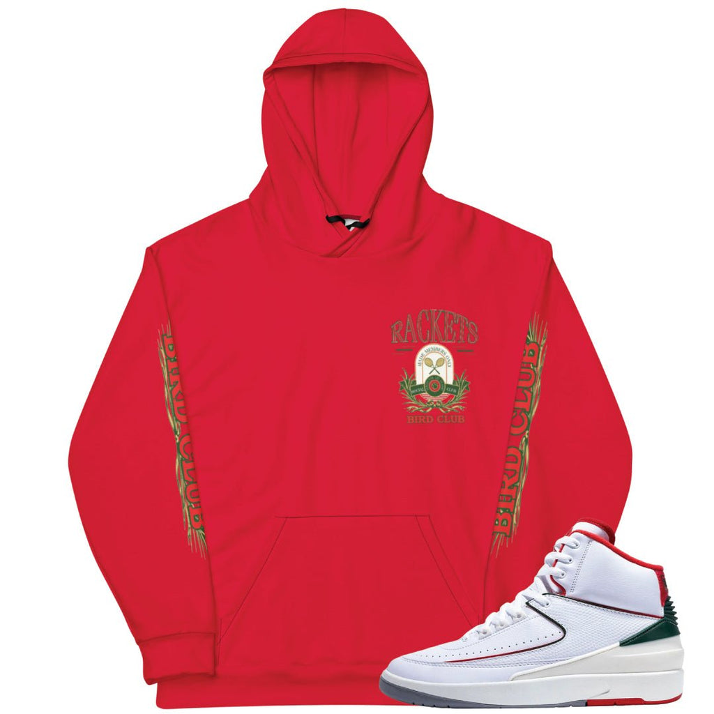 Retro 2 "Origins" Italy Rackets Hoodie - Sneaker Tees to match Air Jordan Sneakers