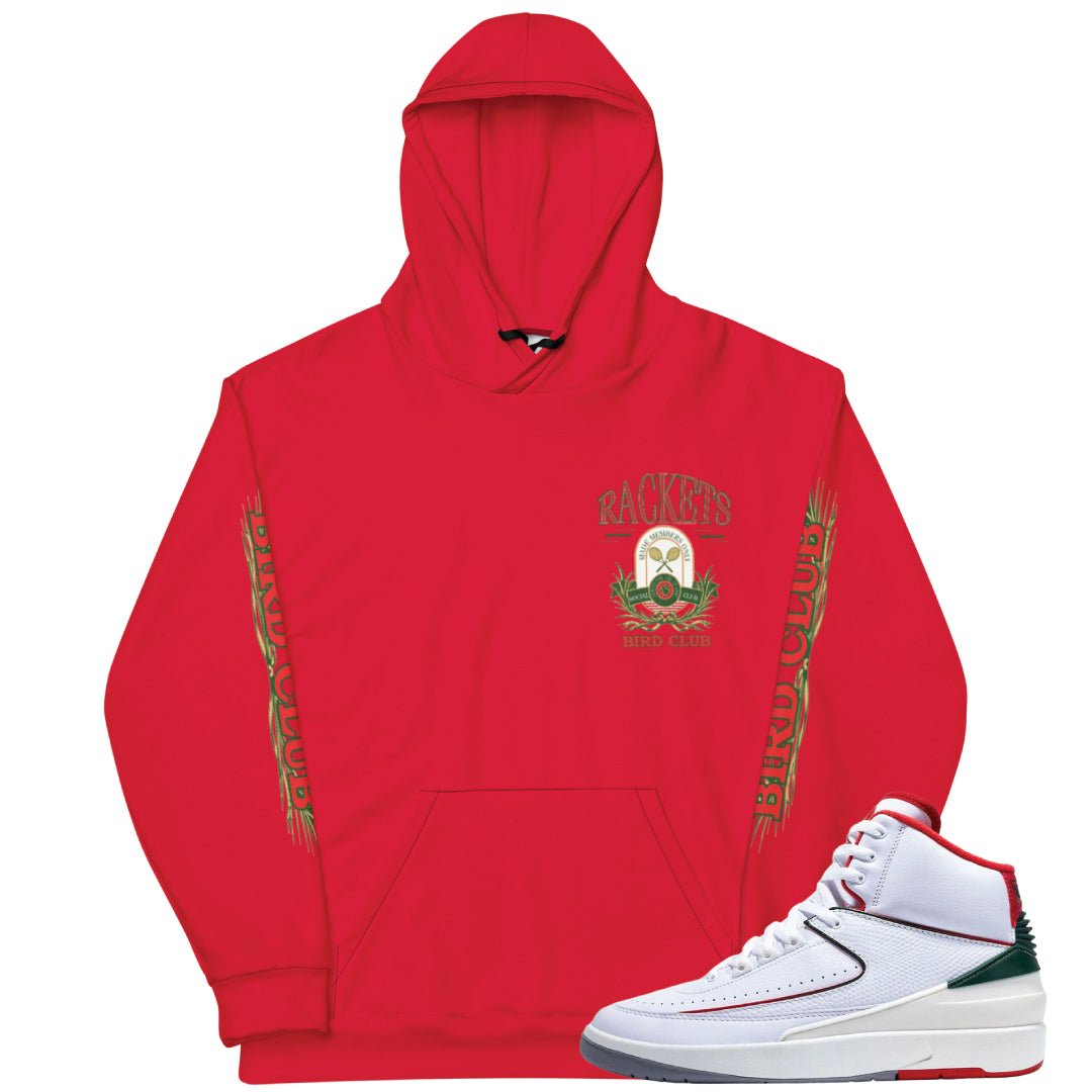 Retro 2 "Origins" Italy Rackets Hoodie - Sneaker Tees to match Air Jordan Sneakers