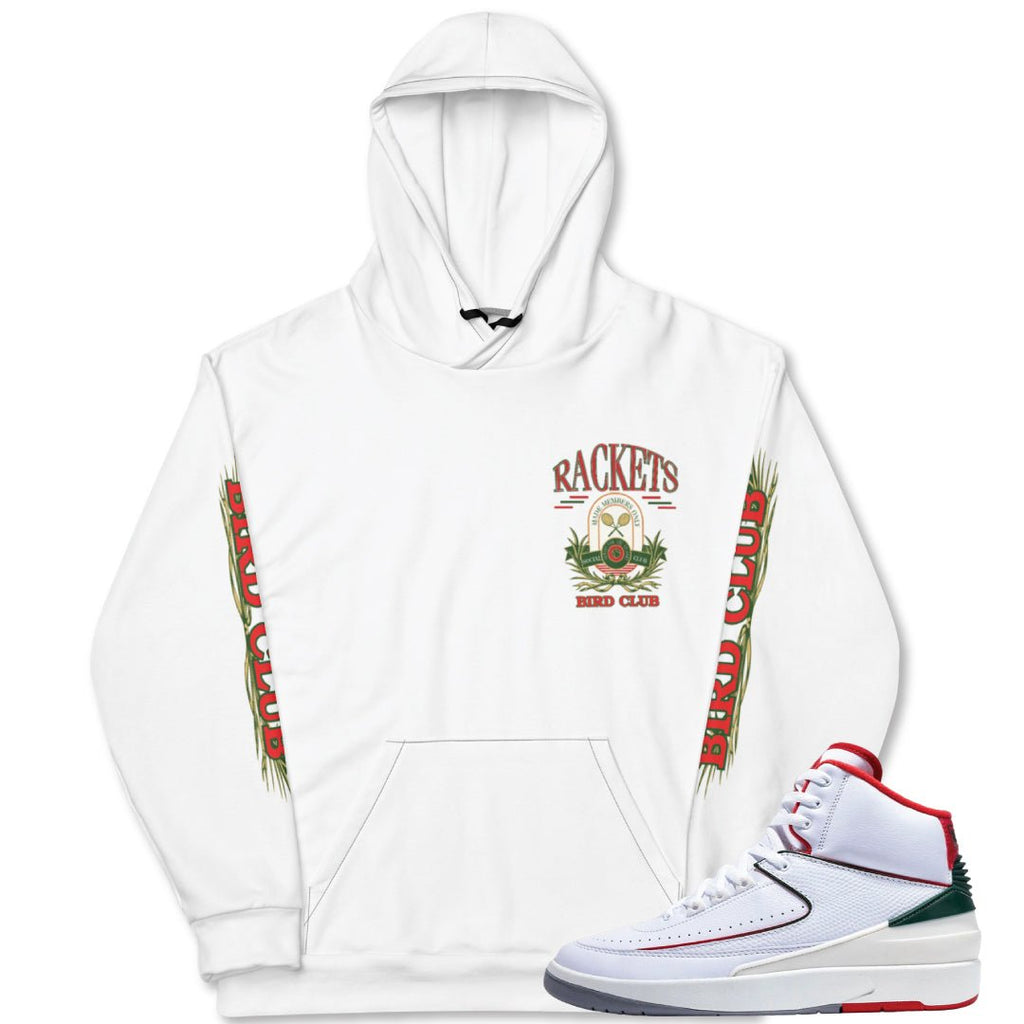 Retro 2 "Origins" Italy Rackets Hoodie - Sneaker Tees to match Air Jordan Sneakers