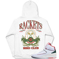 Retro 2 "Origins" Italy Rackets Hoodie - Sneaker Tees to match Air Jordan Sneakers