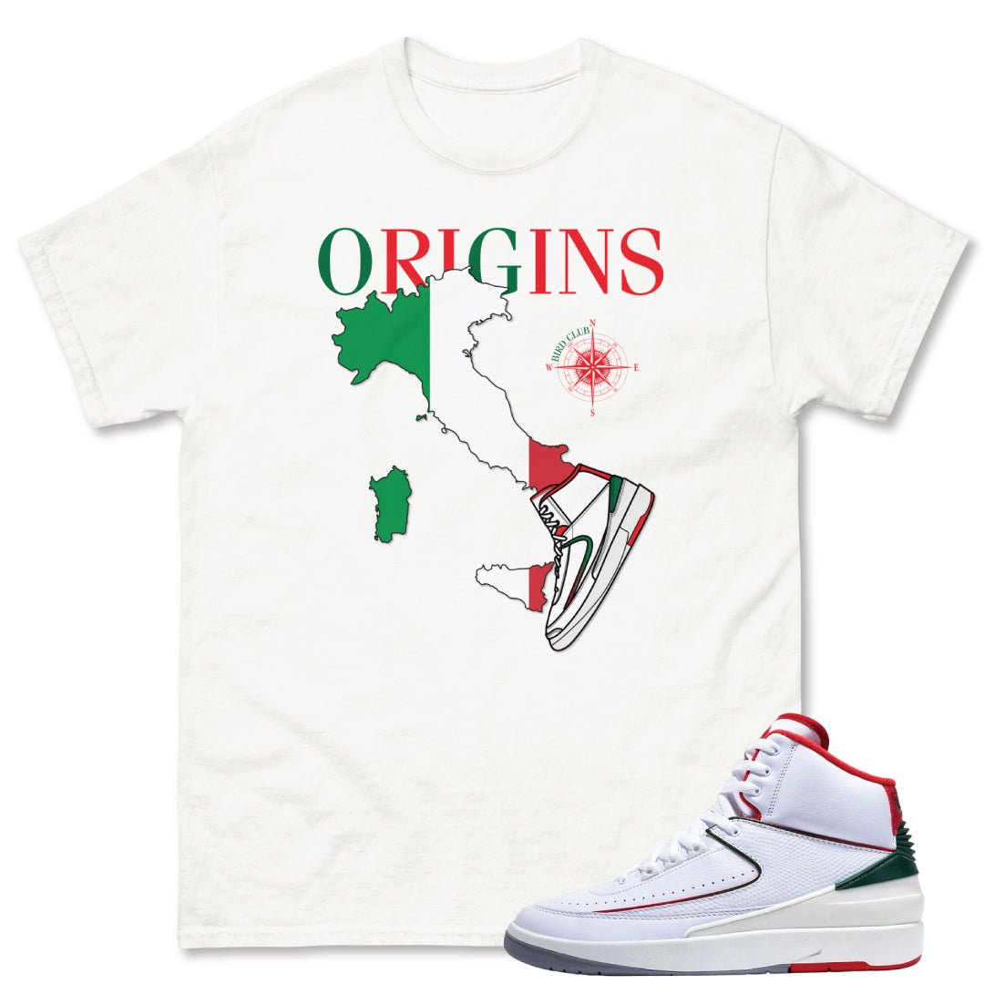 Retro 2 "Origins" Italy Boot Origins Shirt - Sneaker Tees to match Air Jordan Sneakers
